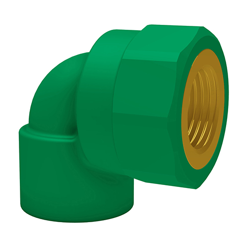 PP-RCT-RG adapter elbow 90° female thread-cylindric green