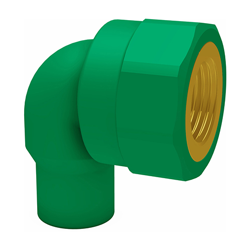 PP-RCT-RG adapter elbow 90° i female thread-cylindric green