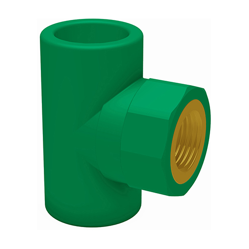 PP-RCT-RG adapter tee 90° female thread-cylindric green