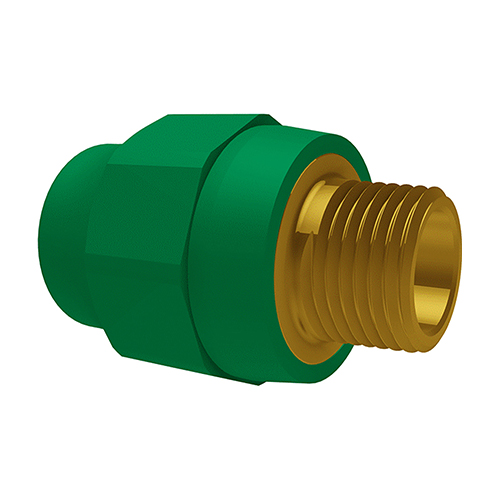 PP-RCT-RG adapter male thread-conical green