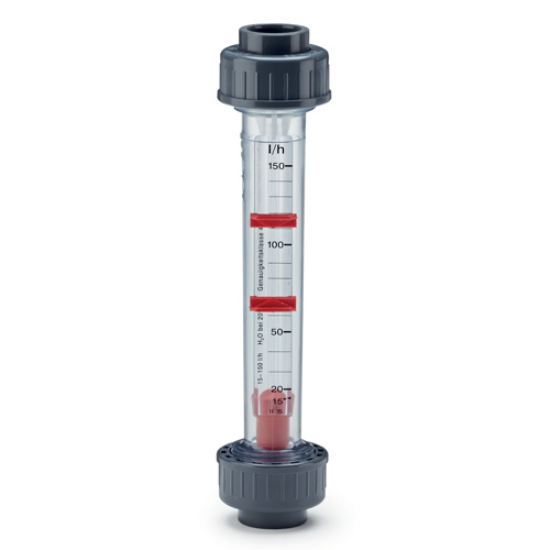 Variable area Flowmeter type M123, Measuring tube material PVC-U, Float material PVDF