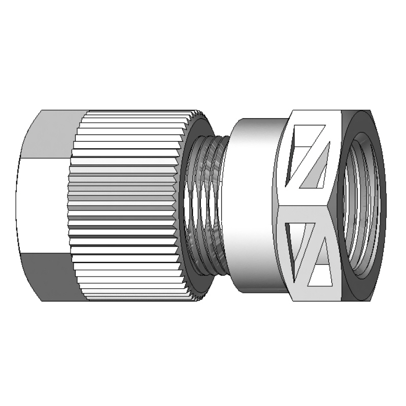 Screw-on fitting made of PVDF