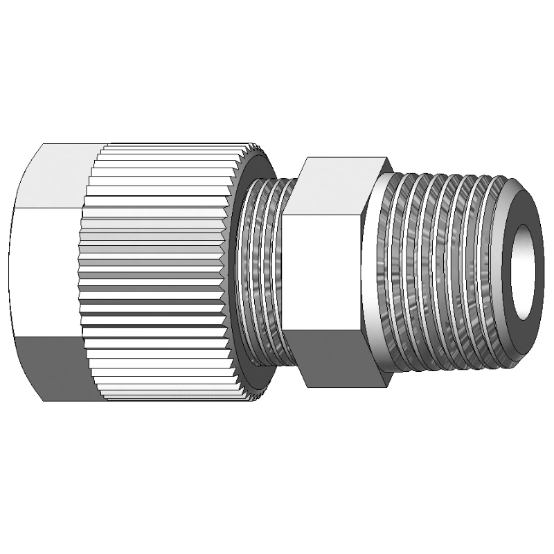 Screw-in fitting made of PVDF