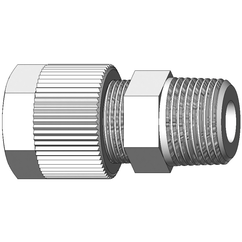 Straight screw-in NPT fitting made of PVDF, type SO 21121 - NPT
