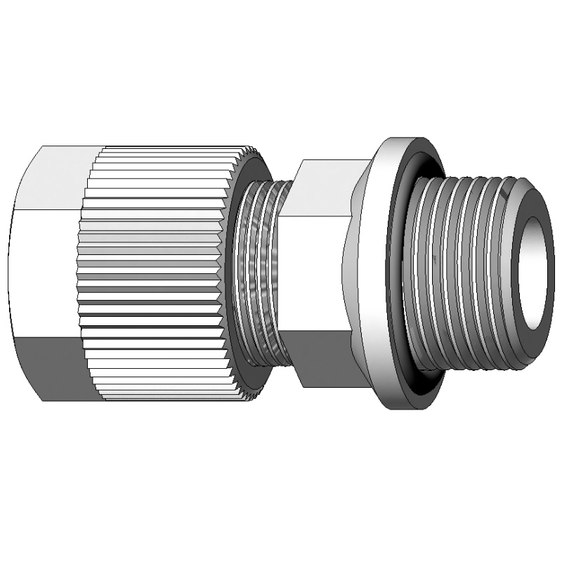 Straight screw-in fitting with O-ring made of PVDF, type SO 21124 OR