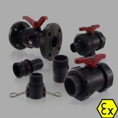 CONDUCTIVE
PLASTIC
VALVES : PP-EL valves
for 
chemical and
process engineering